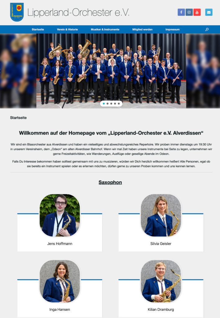 Homepage des Lipperlandorchesters